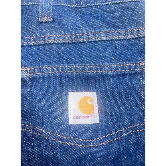 Carhartt Jeans Men’s Size 42x32 Blue Denim Relaxed Fit Work Pants Cotton 381-83 - Picture 13 of 13